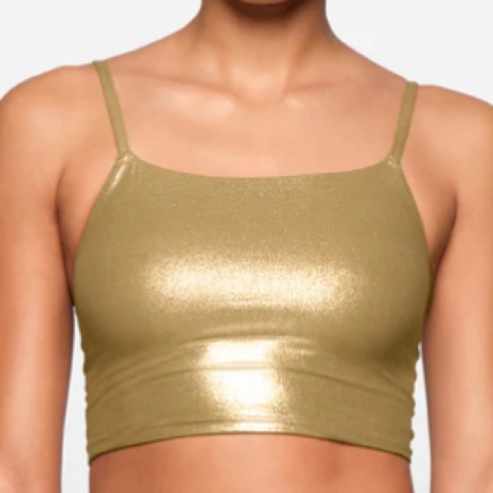 🍭 2 for $30 // FITS EVERYBODY STRAPPY BACK CAMI | GOLD
